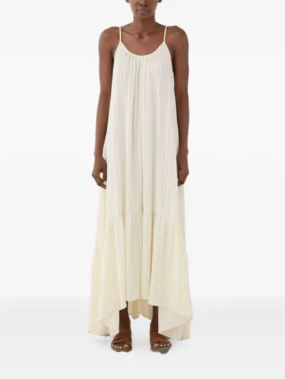Eleh Striped Tiered Dress In Neutral