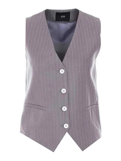 Eleh Striped Vest In Gray