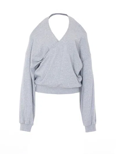 Eleh V-neck Sweatshirt In Gray