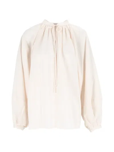 Eleh Tie-neck Gathered Blouse In Multi