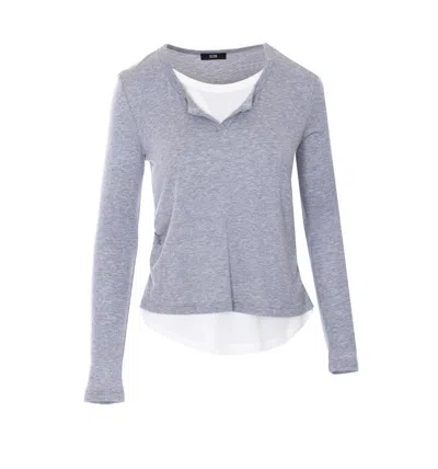 Eleh Contrasting Long-sleeves Top In Multi