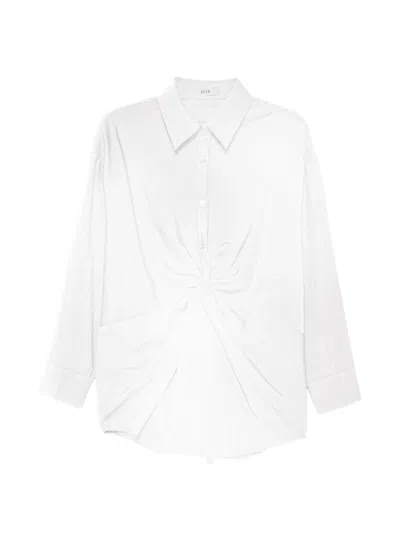 Eleh Twist-detail Button-fastening Shirt In White