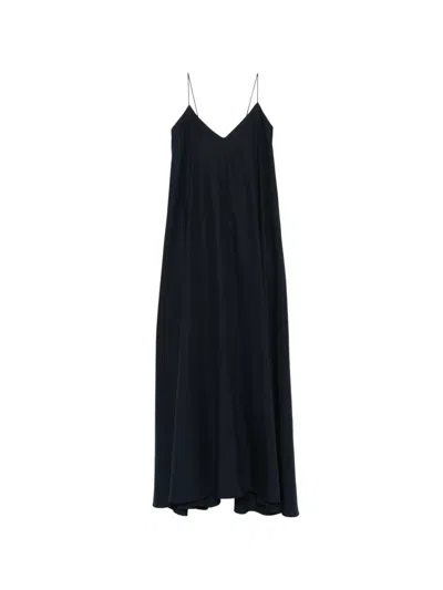 Eleh V-neck Strap Maxi Dress In Black
