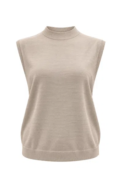 Eleh Vest  Crew Neck In Neutral