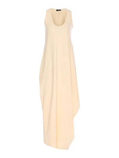 Eleh Cream Dress In White