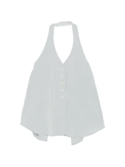 Eleh V-neck Blouse In Gray