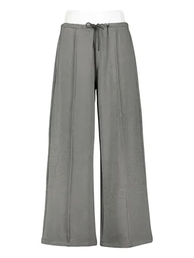 Eleh Wide-leg Panelled Trousers In Gray