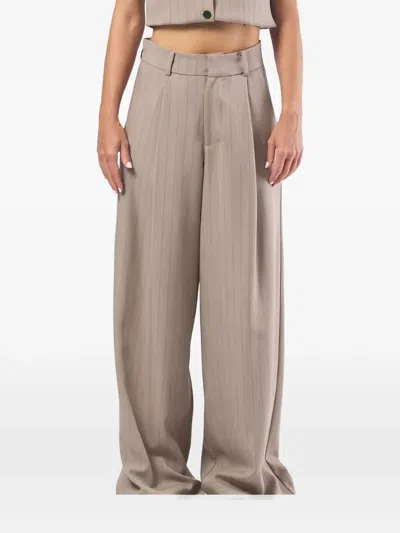 Eleh Wide-leg Trousers In Brown