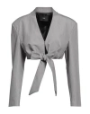 Eleh Woman Jacket Grey Size M Polyester, Viscose, Elastane In Grey