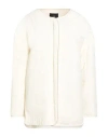 Eleh Woman Jacket Ivory Size S Cotton, Polyester
