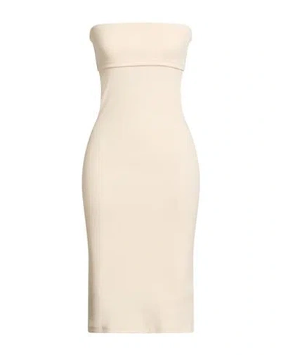 Eleh Woman Midi Dress Cream Size Xs Polyester, Elastane In Neutral