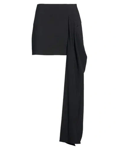 Eleh Woman Mini Skirt Black Size M Polyester, Cotton, Elastane In Blue