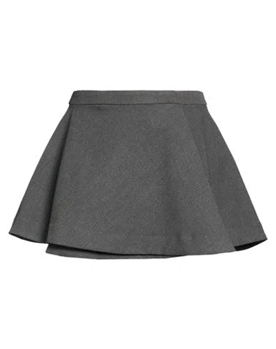 Eleh Woman Mini Skirt Lead Size 2 Polyester, Cotton, Elastane In Gray