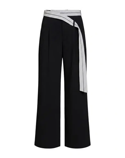 Eleh Woman Pants Black Size L Polyester, Cotton, Elastane