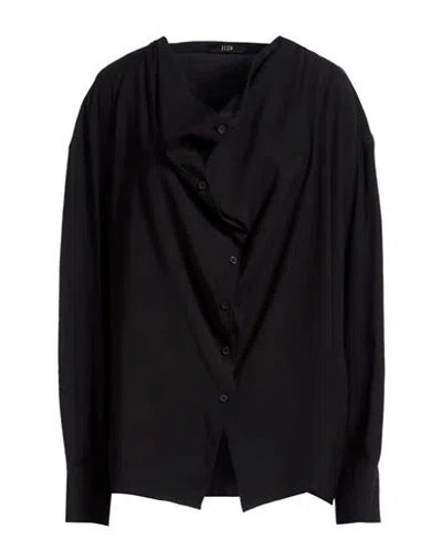 Eleh Woman Shirt Black Size S Cotton, Nylon, Tencel