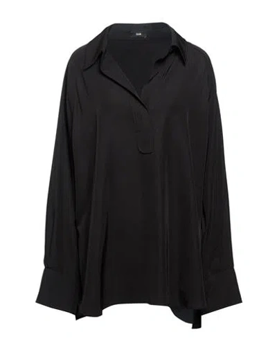 Eleh Woman Top Charcoal Size 10 Acetate, Polyester In Black