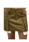 Eleh Women's Skirt  Mini With Pockets In Neutral