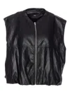 Eleh Zip-front Sleeveless Gillet In Black