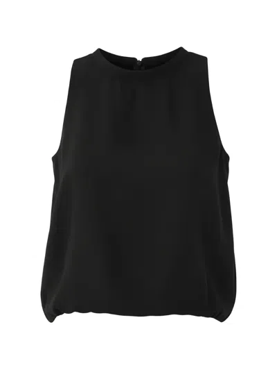 Eleh Zip Sleeveless Blouse In Black