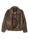 Eleh Zip-up Bomber Jacket In Brown