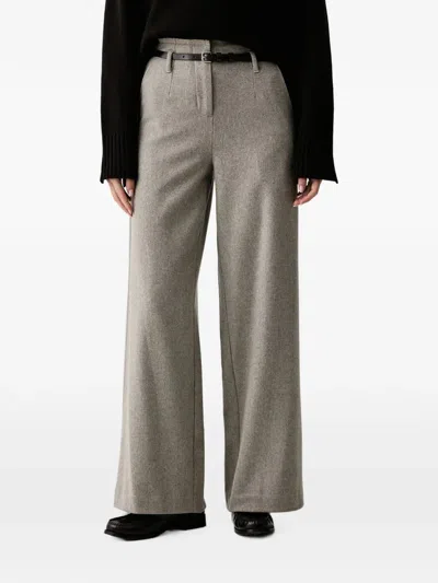 Eleh Zip-fastening High-waisted Trousers In Gray