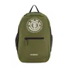 Element Backpack Classic Logo School And Travel Bag With Laptop Sleeve In Green