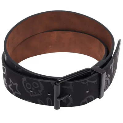 Element Distressed Pu Reversible Belt With Allover Print - Black Sizes M-xl