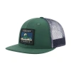 Element Flat Brim 6-panel Mesh Back Cap In Green