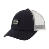 Element Logo Trucker Hat With Mesh Back And Snapback Closure In Black