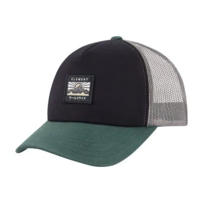 Element Logo Trucker Hat With Mesh Back And Snapback Closure In Gray