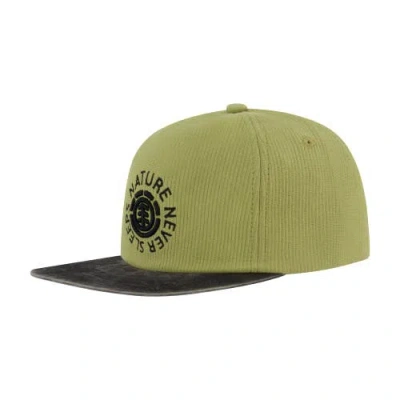 Element Low Profile Flat Brim Cap In Green