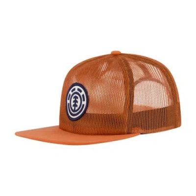 Element Low Profile Mesh Crown Cap With Embroidered Patch Logo In Brown