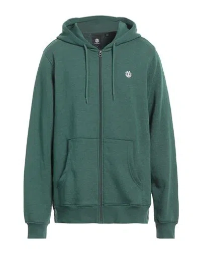 Element Man Sweatshirt Green Size S Polyester, Cotton