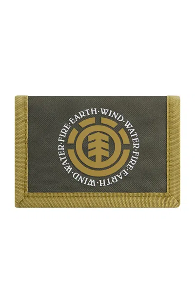 Element Men's Olive Tri-fold Logo Wallet In Green