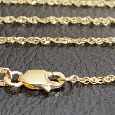 Pre-owned Element Shine/md 14 K Solid Yellow Gold 1.25 Mm Sparkle Singapore Chain Necklace 16", 18", 20"