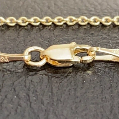 Pre-owned Element Shine/md 14 K Solid Yellow Gold 1.5 Mm Light Cable Chain Necklace 16", 18" Lobster Clasp
