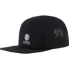Element Soft Poly Twill Camper Cap Athletic 5-panel Style In Black