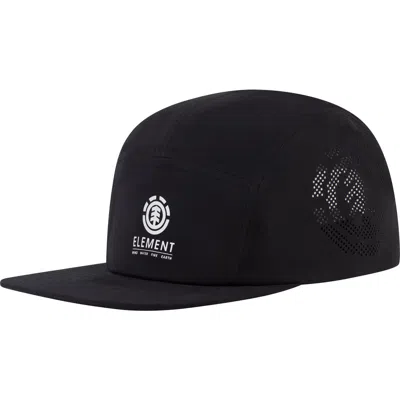 Element Soft Poly Twill Camper Cap Athletic 5-panel Style In Black