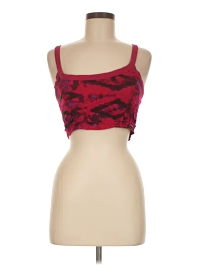 Pre-owned Element Tank Top Burgundy Strapless Neckline Tops