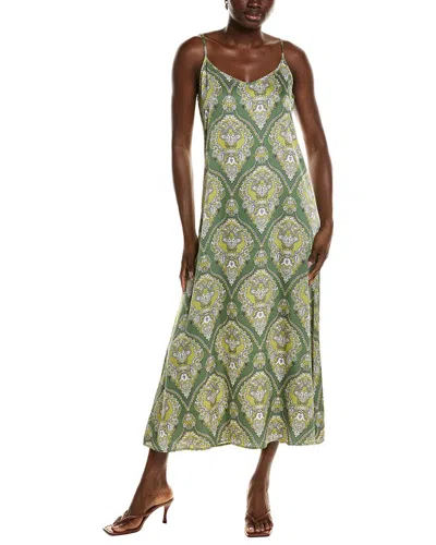 Element V-neck Maxi Dress In Green Print