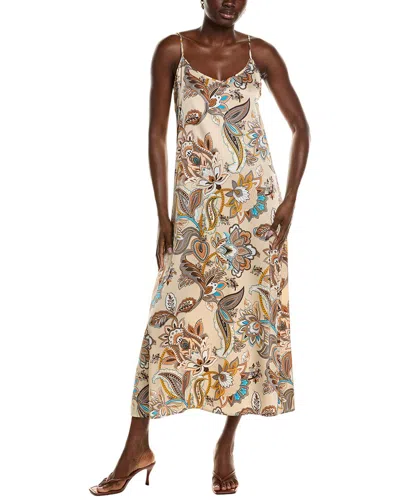 Element V-neck Maxi Dress In Tan Print