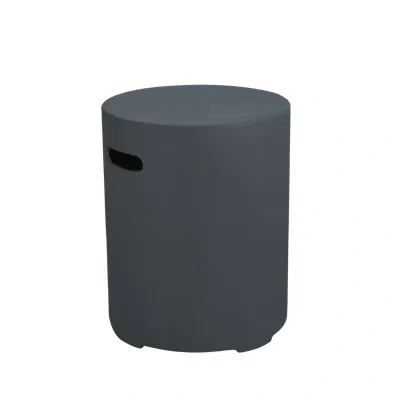 Elementi 20" Dark Grey Concrete Propane Tank Cover Holds 20 Lb. Tank In Dark Gray