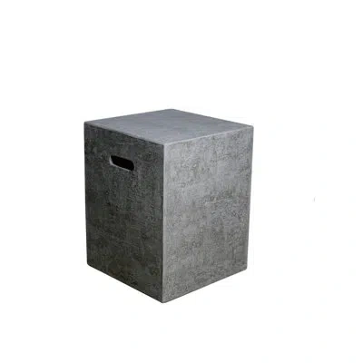 Elementi 20" Light Grey Square Propane Tank Cover Holds 25 Lb. Tank In Silver