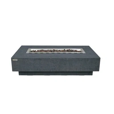 Elementi 56" Liquid Propane Concrete Fire Table, Dark Grey