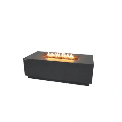 Elementi Andes Fire Pit Table With Hideaway Propane Tank Drawer In Gray