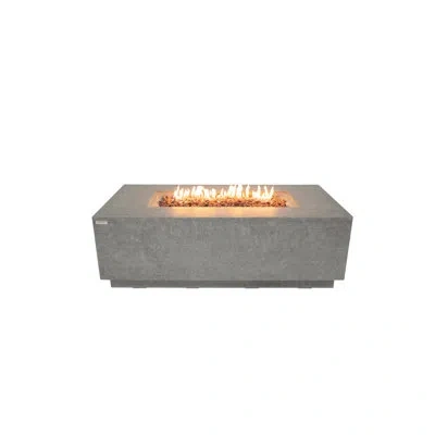 Elementi Andes Fire Pit Table With Hideaway Propane Tank Drawer In Gray