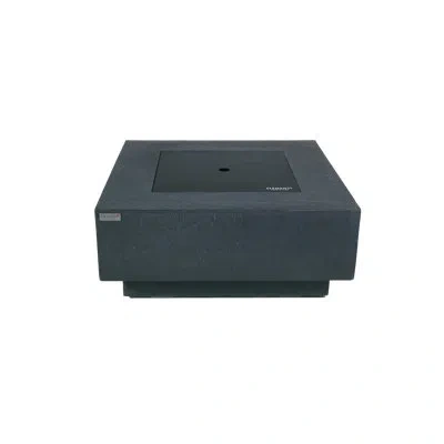 Elementi Bergen 40" Dark Grey Concrete Fire Table 60,000 Btu - Includes Fire Glass, Lid & Pvc Cover