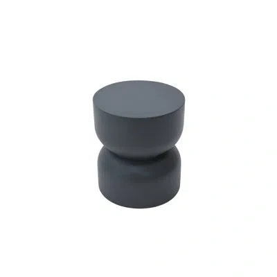 Elementi Home Chronos 18" Round Concrete Side Table For Indoor And Outdoor Use In Slate Black