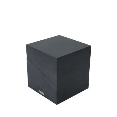 Elementi Home Colorado 18" Square Concrete Side Table For Indoor And Outdoor Use In Slate Black