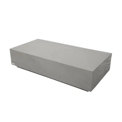 Elementi Home Colorado 60" Rectangular Concrete Coffee Table For Indoor And Outdoor Use In Space Gray